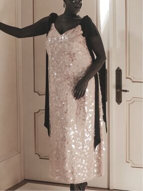 Eloquii Sequin Dress with Bows NWOT
